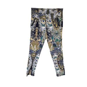 COCO‎ CARMEN Womens Paisley Print Zipper Pocket Stretchy Casual Pants L/XL